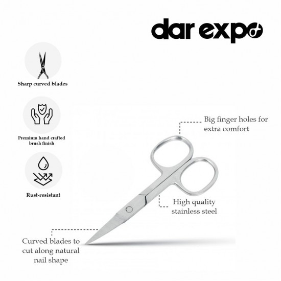 Nail Scissors, Curved, 3.5 inch