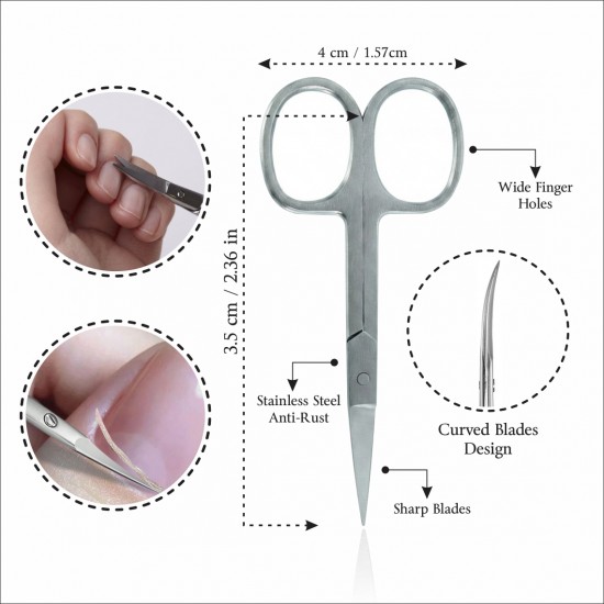 Cuticle Scissors, Curved, 3.5 inch