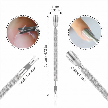 Cuticle Trimmer With Stainless Steel Pusher