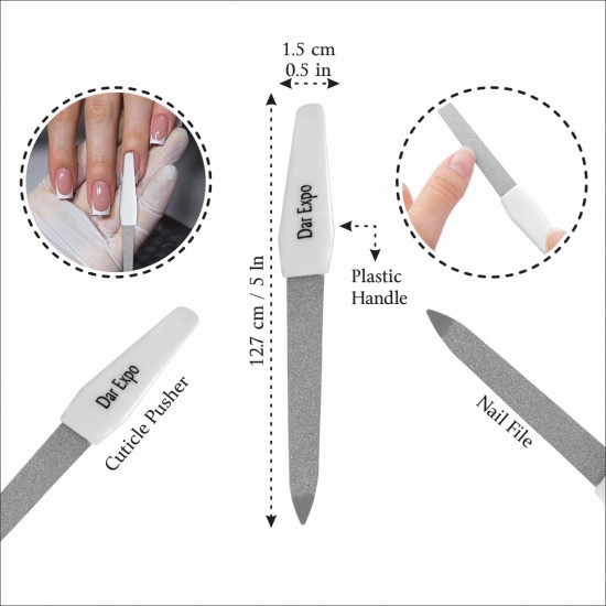 Nail file with plastic handle , sapphire coated, 5"