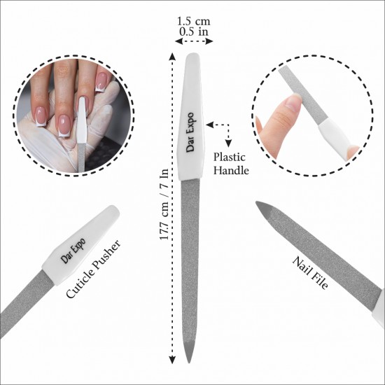 Nail file with plastic handle, sapphire coated, 7"