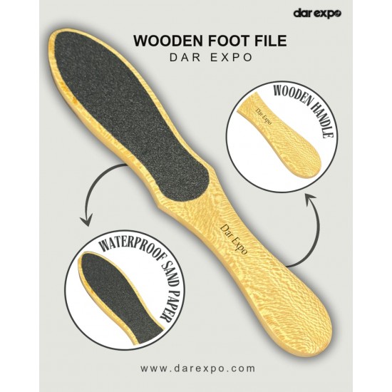 Wooden Foot File with Sand Paper
