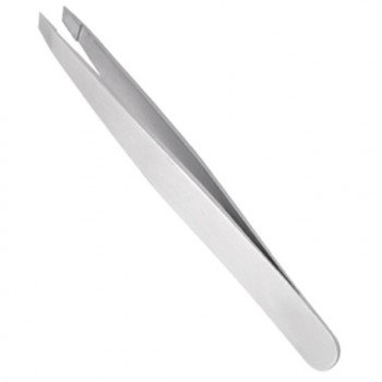 Tweezers With Diagonal Points, Regular, Stainless Steel
