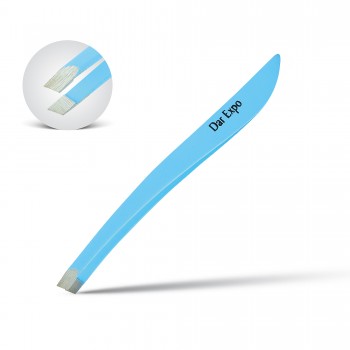 Professional Tweezers Color Coated, Slanted Tip